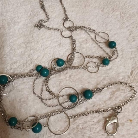 paparazzi Jewelry - aparazzi Beachside Babe - Green - Lanyard Necklace & Earrings.